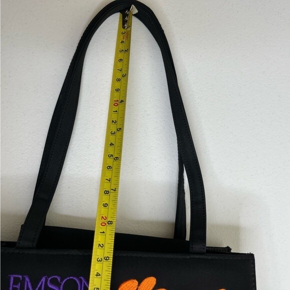 Vintage Sandol Living Fashion Clemson Go Tigers Black Orange Purple Handbag - Picture 13 of 13